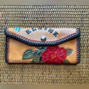 Vintage Hand Tooled Leather Wallet